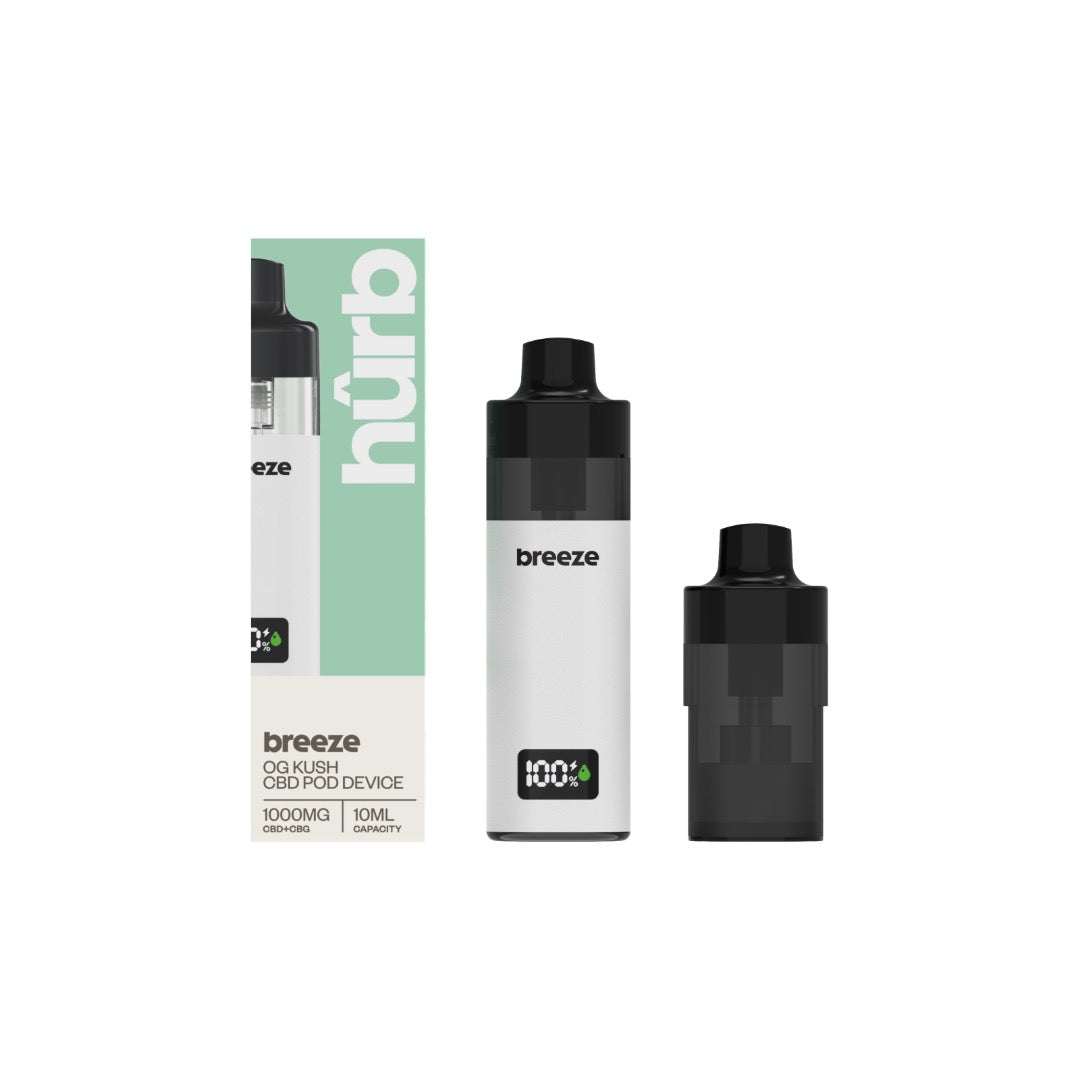 Hurb Breeze CBD 1000mg Prefilled Pod 10ml + Pod Vape Device