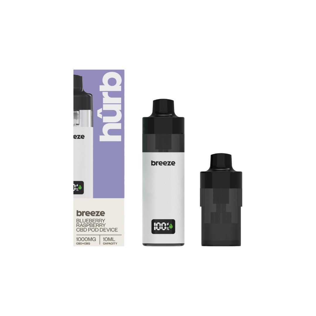 Hurb Breeze CBD 1000mg Prefilled Pod 10ml + Pod Vape Device